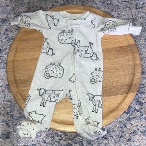 Carter’s - Fleece Baby One-Piece Footed Pajamas with Animal Print